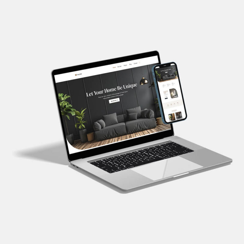 Interior Design Business Website Homepage Figma Template