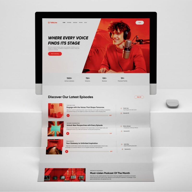 Podcast Website Homepage Figma Template