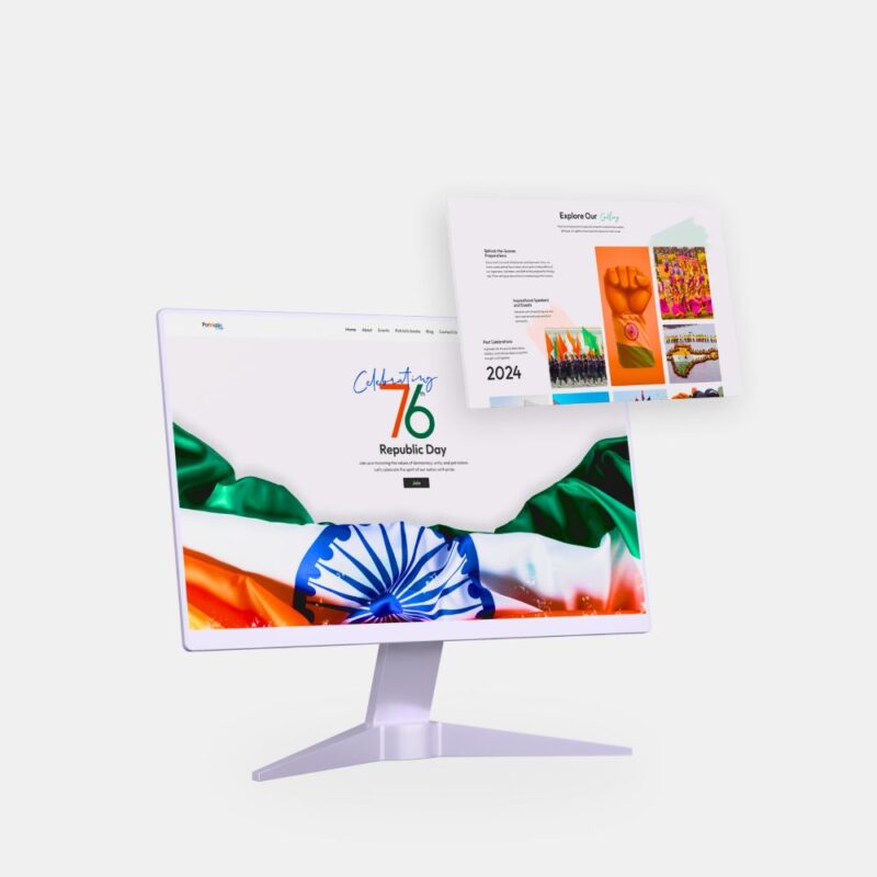 Republic Day Celebration Website Homepage Figma Template