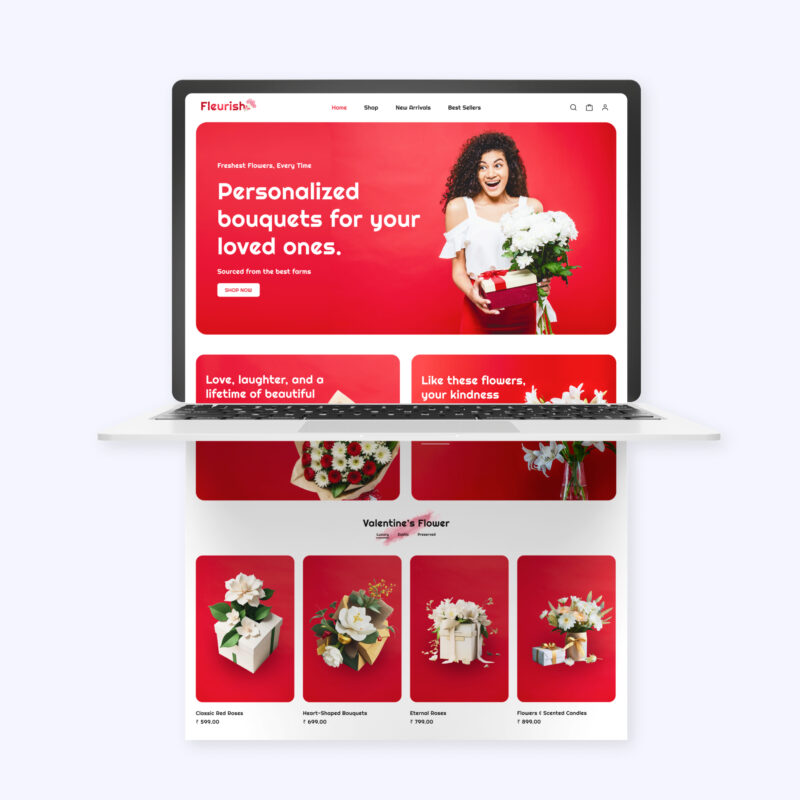 Rose-Themed eCommerce Homepage Figma Template