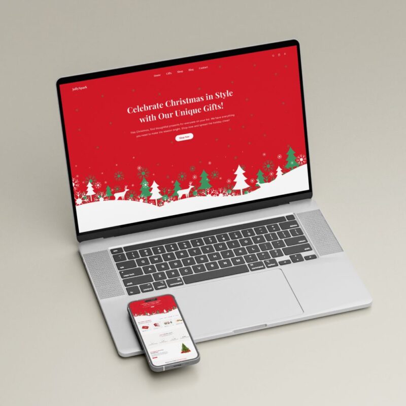 Christmas Gift E-Commerce Website Homepage Figma Template