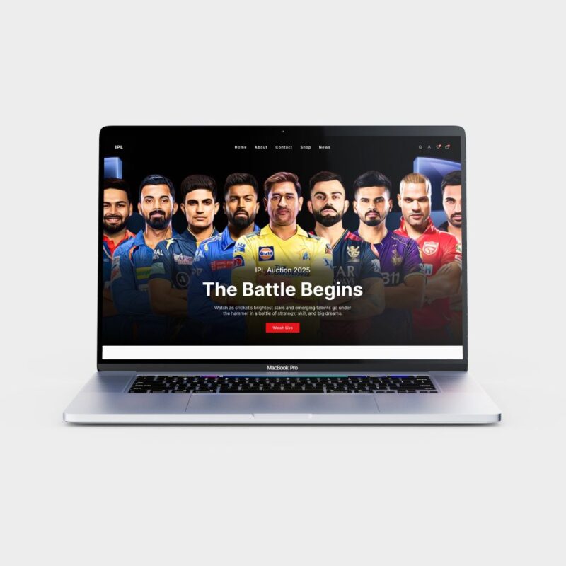 IPL Website Homepage Figma Template